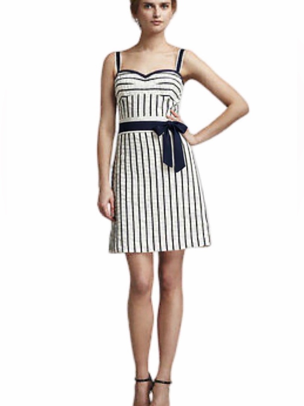 Tory Burch Kinsley Striped Sundress – Size 10 - A-line tennis nautical style